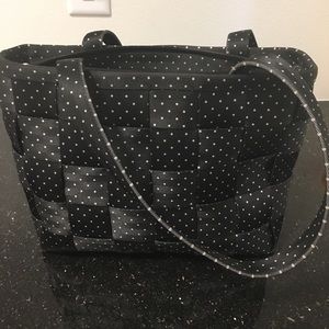 Harvey’s seatbelt bag large tote B&W polka dot!